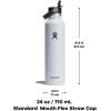 imageHydro Flask 24 Oz Stainless Steel Standard Mouth Water Bottle with Flex Straw Cap and DoubleWall Vacuum InsulationPacific Blue