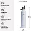 imageHydro Flask 24 Oz Stainless Steel Standard Mouth Water Bottle with Flex Straw Cap and DoubleWall Vacuum InsulationUSA
