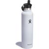 imageHydro Flask 24 Oz Stainless Steel Standard Mouth Water Bottle with Flex Straw Cap and DoubleWall Vacuum InsulationWhite