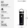 imageHydro Flask Wide Mouth vacuum insulated stainless steel water bottle with leakproof closeable lid for cold water drinks sports travel car and schoolBirch