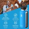 imageHydro Flask Wide Mouth vacuum insulated stainless steel water bottle with leakproof closeable lid for cold water drinks sports travel car and schoolBlack
