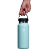 imageHydro Flask Wide Mouth vacuum insulated stainless steel water bottle with leakproof closeable lid for cold water drinks sports travel car and schoolDew