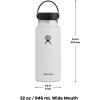 imageHydro Flask Wide Mouth vacuum insulated stainless steel water bottle with leakproof closeable lid for cold water drinks sports travel car and schoolGoji