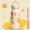 imageHydro Flask Wide Mouth vacuum insulated stainless steel water bottle with leakproof closeable lid for cold water drinks sports travel car and schoolHappy Days