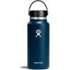 imageHydro Flask Wide Mouth vacuum insulated stainless steel water bottle with leakproof closeable lid for cold water drinks sports travel car and schoolIndigo