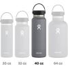 imageHydro Flask Wide Mouth vacuum insulated stainless steel water bottle with leakproof closeable lid for cold water drinks sports travel car and schoolLaguna