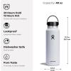 imageHydro Flask Wide Mouth vacuum insulated stainless steel water bottle with leakproof closeable lid for cold water drinks sports travel car and schoolLupine