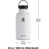 imageHydro Flask Wide Mouth vacuum insulated stainless steel water bottle with leakproof closeable lid for cold water drinks sports travel car and schoolLupine