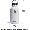 imageHydro Flask Wide Mouth vacuum insulated stainless steel water bottle with leakproof closeable lid for cold water drinks sports travel car and schoolStone