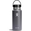 imageHydro Flask Wide Mouth vacuum insulated stainless steel water bottle with leakproof closeable lid for cold water drinks sports travel car and schoolStone