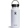 imageHydro Flask Wide Mouth vacuum insulated stainless steel water bottle with leakproof closeable lid for cold water drinks sports travel car and schoolWhite