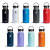 imageHydro Flask Wide Mouth vacuum insulated stainless steel water bottle with leakproof closeable lid for cold water drinks sports travel car and schoolWhite