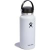 imageHydro Flask Wide Mouth vacuum insulated stainless steel water bottle with leakproof closeable lid for cold water drinks sports travel car and schoolWhite