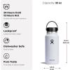 imageHydro Flask Wide Mouth vacuum insulated stainless steel water bottle with leakproof closeable lid for cold water drinks sports travel car and schoolYosemite