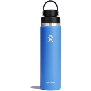 imageHYDRO FLASK Wide Mouth Chug Cap vacuum insulated stainless steel water bottle with leakproof closeable lid for cold water drinks sports travel car and schoolCascade Blue