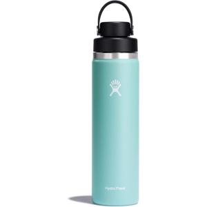 imageHYDRO FLASK Wide Mouth Chug Cap vacuum insulated stainless steel water bottle with leakproof closeable lid for cold water drinks sports travel car and schoolDew Blue