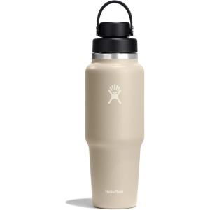 imageHydro Flask 32 Oz Wide Flex Chug Cap Travel Bottle TrilliumOat Tan