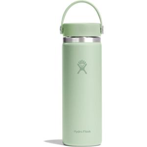 imageHydro Flask Wide Mouth vacuum insulated stainless steel water bottle with leakproof closeable lid for cold water drinks sports travel car and schoolAloe
