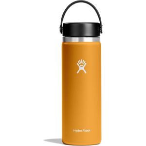 imageHydro Flask Wide Mouth vacuum insulated stainless steel water bottle with leakproof closeable lid for cold water drinks sports travel car and schoolFossil