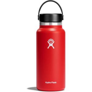 imageHydro Flask Wide Mouth vacuum insulated stainless steel water bottle with leakproof closeable lid for cold water drinks sports travel car and schoolGoji