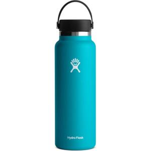 imageHydro Flask Wide Mouth vacuum insulated stainless steel water bottle with leakproof closeable lid for cold water drinks sports travel car and schoolLaguna