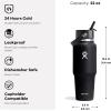 imageHydro Flask 40 OZ Wide Flex Straw Travel Bottle ReefBotanical Bliss Agave