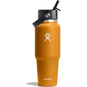 imageHydro Flask 40 OZ Wide Flex Straw Travel Bottle ReefFossil Brown