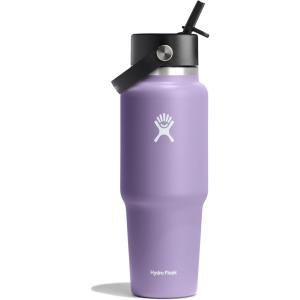 imageHydro Flask 40 OZ Wide Flex Straw Travel Bottle ReefMoonshadow Purple