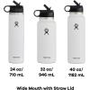 imageHydro Flask 32 Oz Wide Flex Straw Cap Bottle  Insulated Stainless Steel  Wide Straw Lid Non Spill Leakproof in Jelly PinkBlack