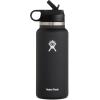 imageHydro Flask 32 Oz Wide Flex Straw Cap Bottle  Insulated Stainless Steel  Wide Straw Lid Non Spill Leakproof in Jelly PinkBlack