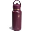 imageHydro Flask 32 Oz Wide Flex Straw Cap Bottle  Insulated Stainless Steel  Wide Straw Lid Non Spill Leakproof in Jelly PinkBlack Cherry Rose Gold