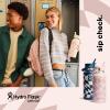 imageHydro Flask 32 Oz Wide Flex Straw Cap Bottle  Insulated Stainless Steel  Wide Straw Lid Non Spill Leakproof in Jelly PinkCheckered Ecru