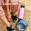 imageHydro Flask 32 Oz Wide Flex Straw Cap Bottle  Insulated Stainless Steel  Wide Straw Lid Non Spill Leakproof in Jelly PinkCheckered Ecru