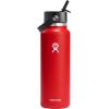 imageHydro Flask 32 Oz Wide Flex Straw Cap Bottle  Insulated Stainless Steel  Wide Straw Lid Non Spill Leakproof in Jelly PinkGoji