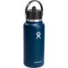 imageHydro Flask 32 Oz Wide Flex Straw Cap Bottle  Insulated Stainless Steel  Wide Straw Lid Non Spill Leakproof in Jelly PinkIndigo