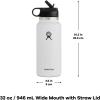 imageHydro Flask 32 Oz Wide Flex Straw Cap Bottle  Insulated Stainless Steel  Wide Straw Lid Non Spill Leakproof in Jelly PinkRain
