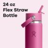 imageHydro Flask 32 Oz Wide Flex Straw Cap Bottle  Insulated Stainless Steel  Wide Straw Lid Non Spill Leakproof in Jelly PinkReef
