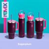 imageHydro Flask 32 Oz Wide Flex Straw Cap Bottle  Insulated Stainless Steel  Wide Straw Lid Non Spill Leakproof in Jelly PinkSugarplum