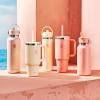 imageHydro Flask 32 Oz Wide Flex Straw Cap Bottle  Insulated Stainless Steel  Wide Straw Lid Non Spill Leakproof in Jelly PinkSunglow