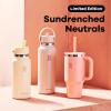 imageHydro Flask 32 Oz Wide Flex Straw Cap Bottle  Insulated Stainless Steel  Wide Straw Lid Non Spill Leakproof in Jelly PinkSunglow