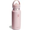 imageHydro Flask 32 Oz Wide Flex Straw Cap Bottle  Insulated Stainless Steel  Wide Straw Lid Non Spill Leakproof in Jelly PinkTonal Trillium