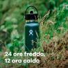 imageHydro Flask 32 Oz Wide Flex Straw Cap Bottle  Insulated Stainless Steel  Wide Straw Lid Non Spill Leakproof in Jelly PinkTonal Trillium