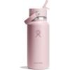 imageHydro Flask 32 Oz Wide Flex Straw Cap Bottle  Insulated Stainless Steel  Wide Straw Lid Non Spill Leakproof in Jelly PinkTonal Trillium