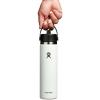 imageHydro Flask 32 Oz Wide Flex Straw Cap Bottle  Insulated Stainless Steel  Wide Straw Lid Non Spill Leakproof in Jelly PinkWhite