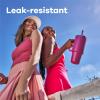 imageHydro Flask 40 Oz Travel Tumbler with Handle Lid and Straw  Insulated Stainless Steel in Jelly PinkAloe