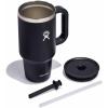 imageHydro Flask 40 Oz Travel Tumbler with Handle Lid and Straw  Insulated Stainless Steel in Jelly PinkBlack