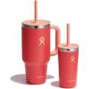 imageHydro Flask 40 Oz Travel Tumbler with Handle Lid and Straw  Insulated Stainless Steel in Jelly PinkBrightside