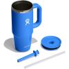imageHydro Flask 40 Oz Travel Tumbler with Handle Lid and Straw  Insulated Stainless Steel in Jelly PinkCascade