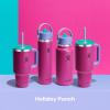 imageHydro Flask 40 Oz Travel Tumbler with Handle Lid and Straw  Insulated Stainless Steel in Jelly PinkHoliday Punch