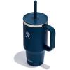 imageHydro Flask 40 Oz Travel Tumbler with Handle Lid and Straw  Insulated Stainless Steel in Jelly PinkIndigo